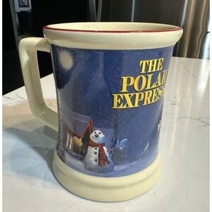 The Polar Express Christmas Train Story 3D Raised Coffee Mug Cup Warner Bros.